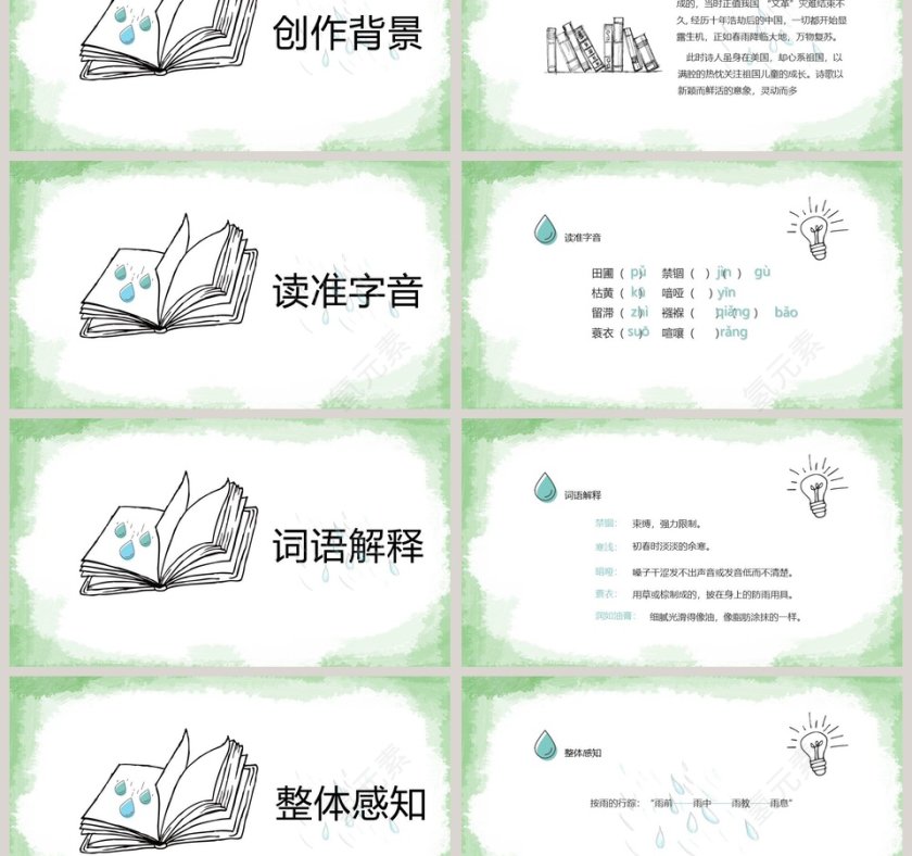 雨说语文教学PPT课件第3张