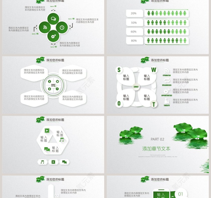 小清新夏荷教师说课PPT第2张