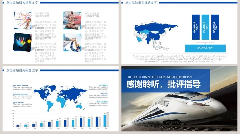 火车动车高铁工作报告PPT第5张