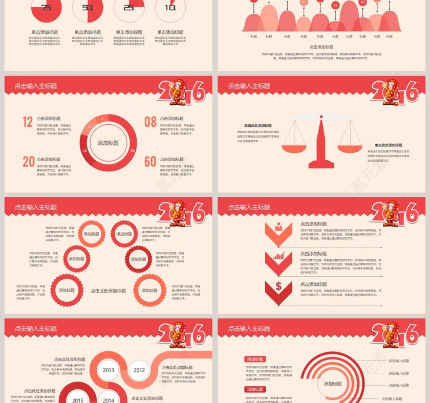 新年计划业绩报告年终总结通用PPT模版第3张