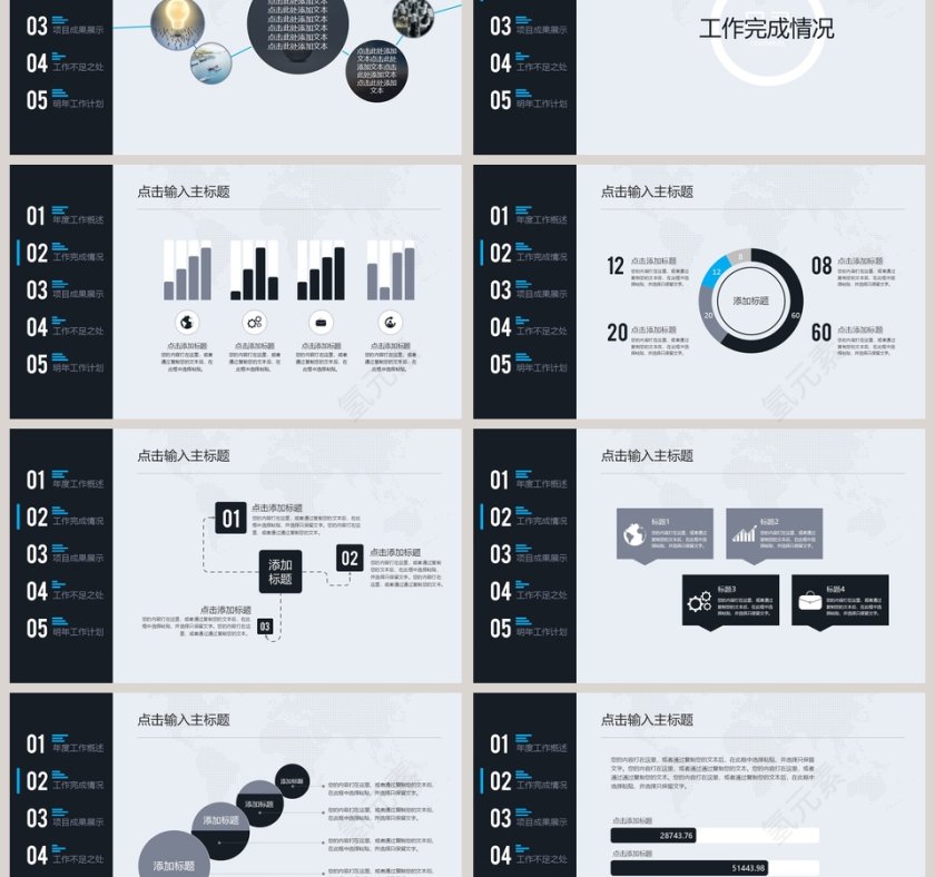 框架完整工作汇报年度总结PPT第3张