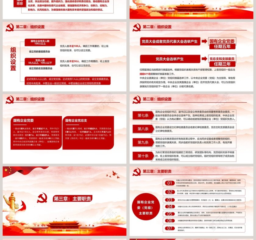 国有企业基层组织工作条例专题党课PPT模板第4张