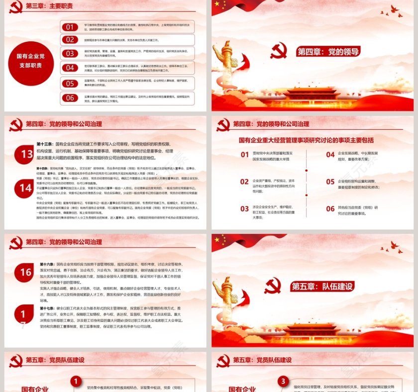 国有企业基层组织工作条例专题党课PPT模板第5张