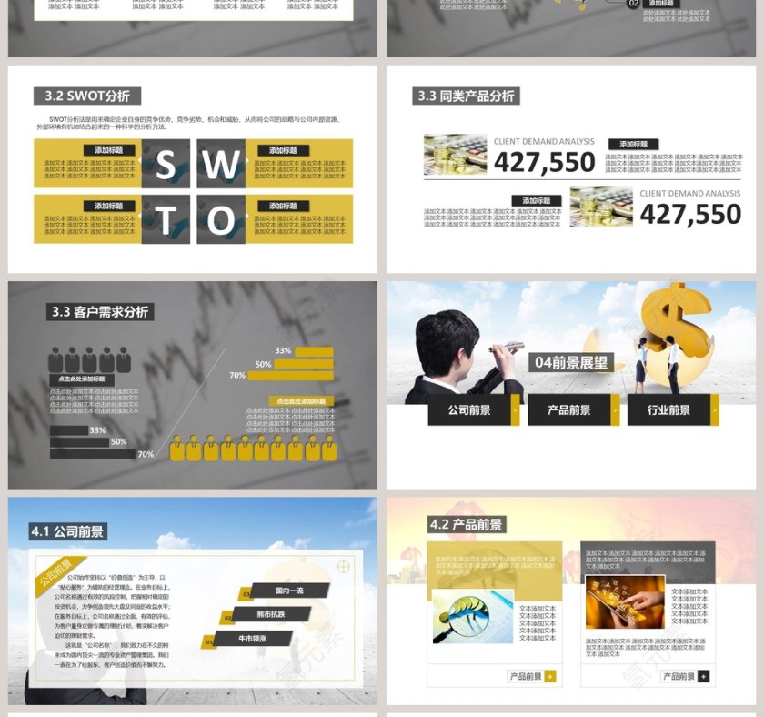 2019财富项目创业融资商业计划书PPT模板第4张