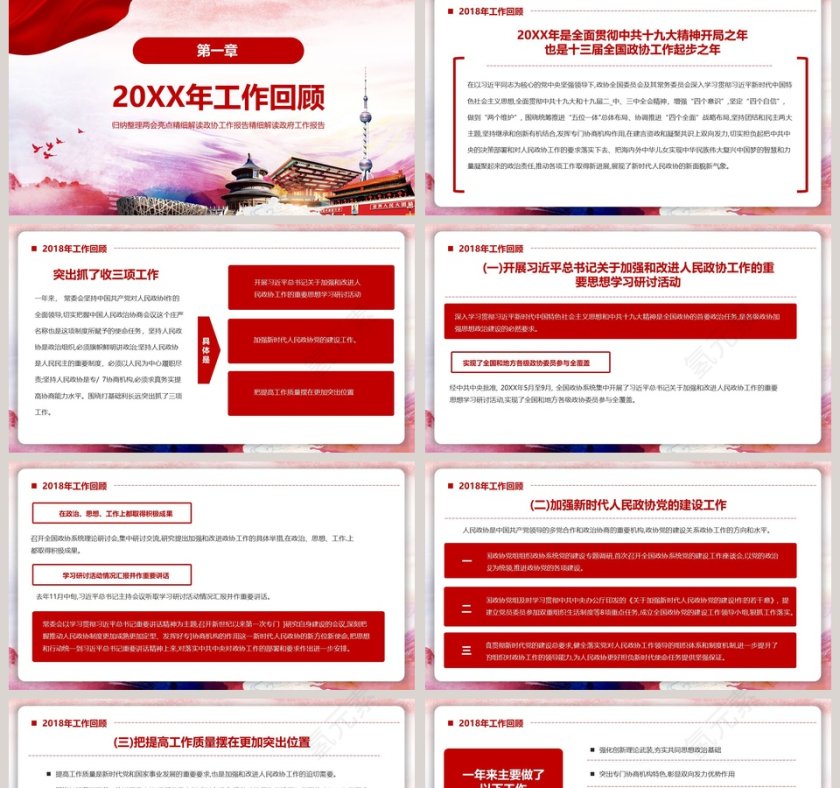 全国政协委员会工作报告聚焦两会PPT第2张