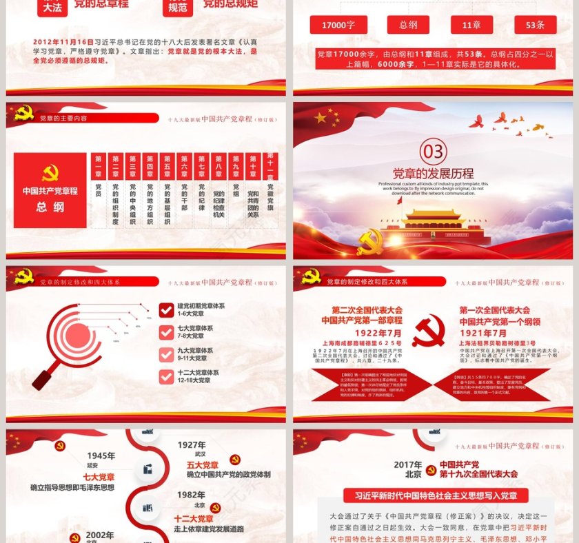 中国共产党章程党章PPT第3张