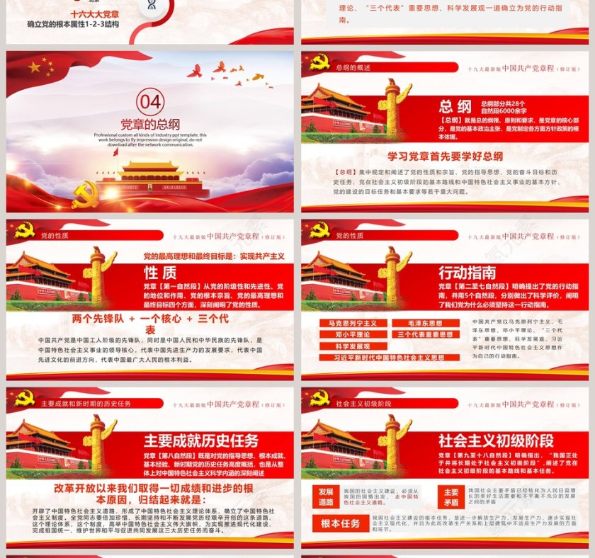 中国共产党章程党章PPT第4张