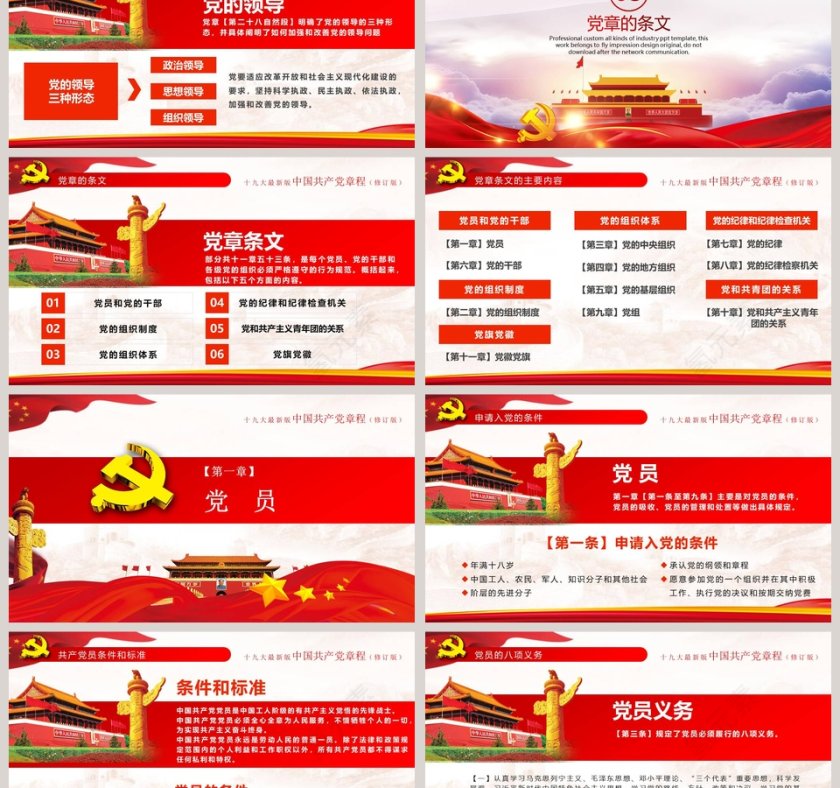 中国共产党章程党章PPT第6张