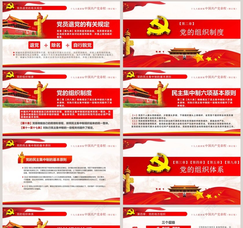 中国共产党章程党章PPT第8张