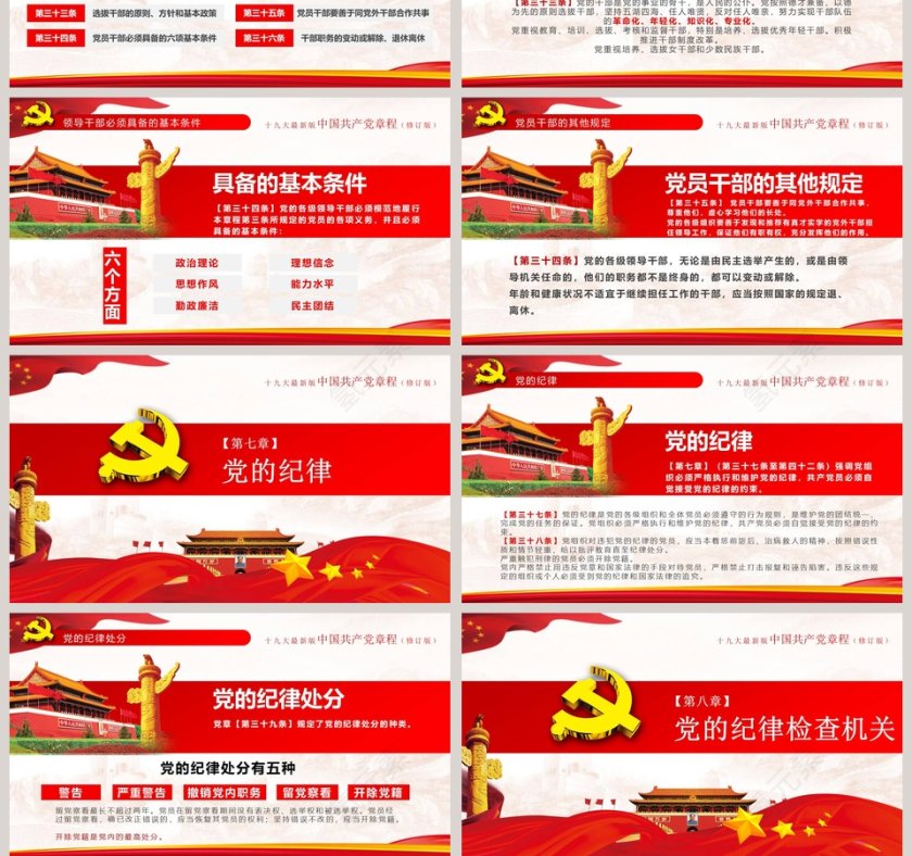 中国共产党章程党章PPT第10张
