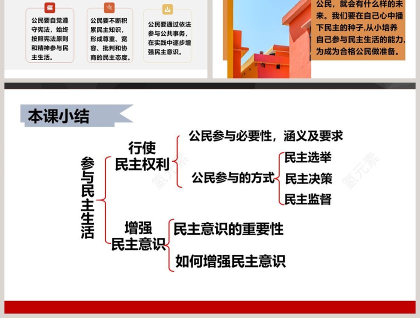 政务党建行业参与民主生活会PPT模板下载第9张