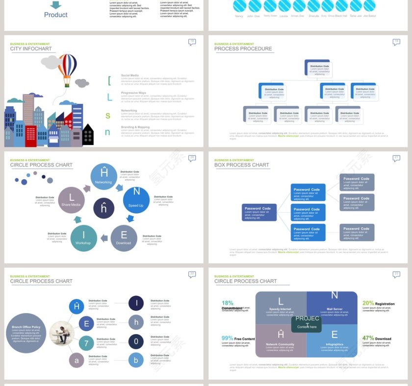 雪山图可视化图表集PPT模板第4张