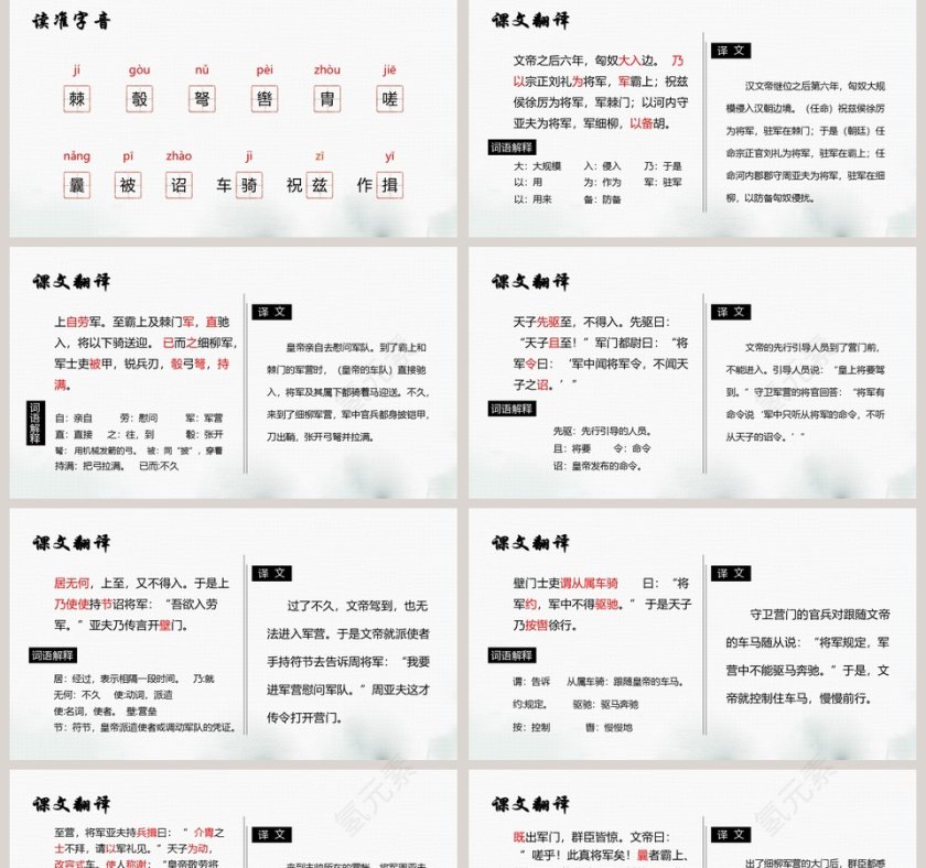 人教版周亚夫军细柳语文课件PPT模...第2张
