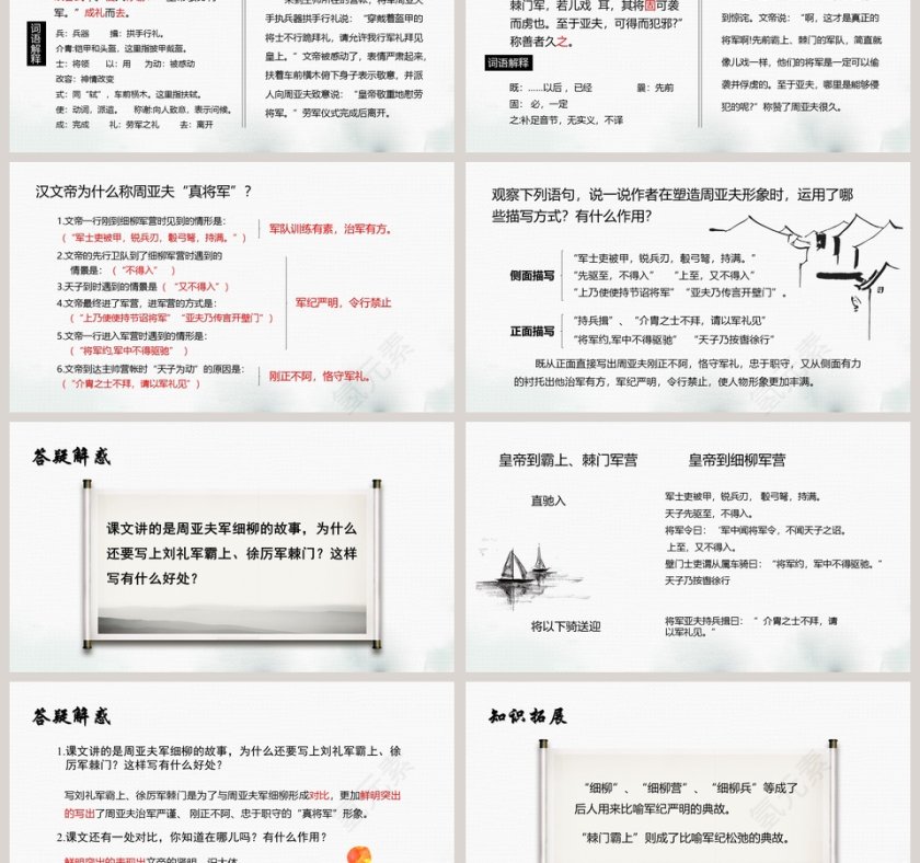 人教版周亚夫军细柳语文课件PPT模...第3张