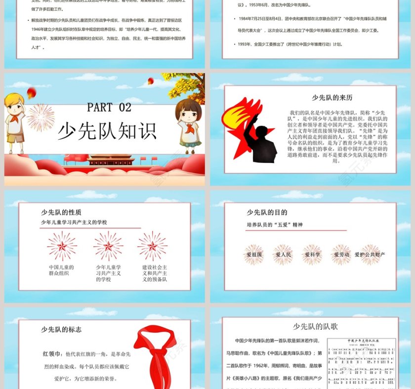 纪念中国少年先锋队建队日ppt第3张