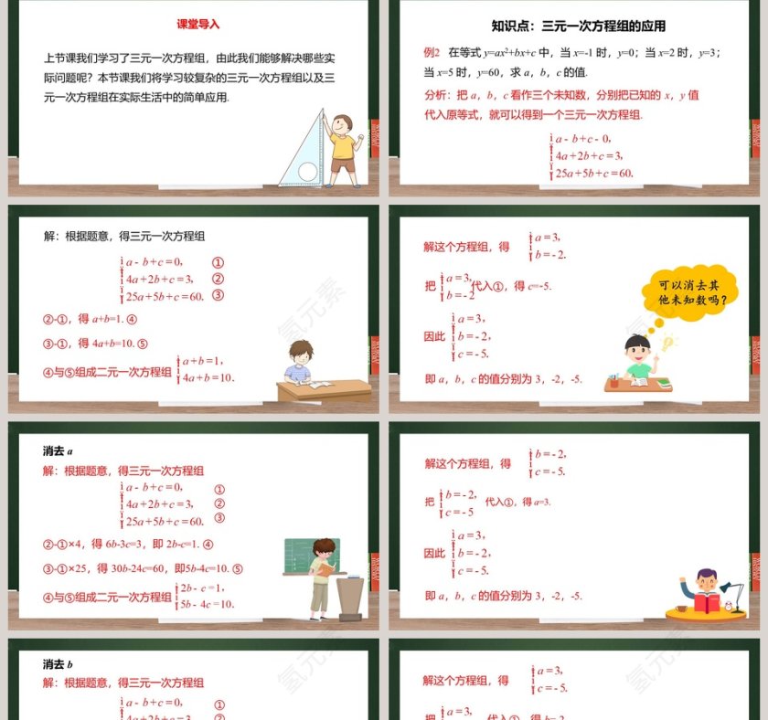 人教版七年级数学下册二元一次方程组PPT课件第2张