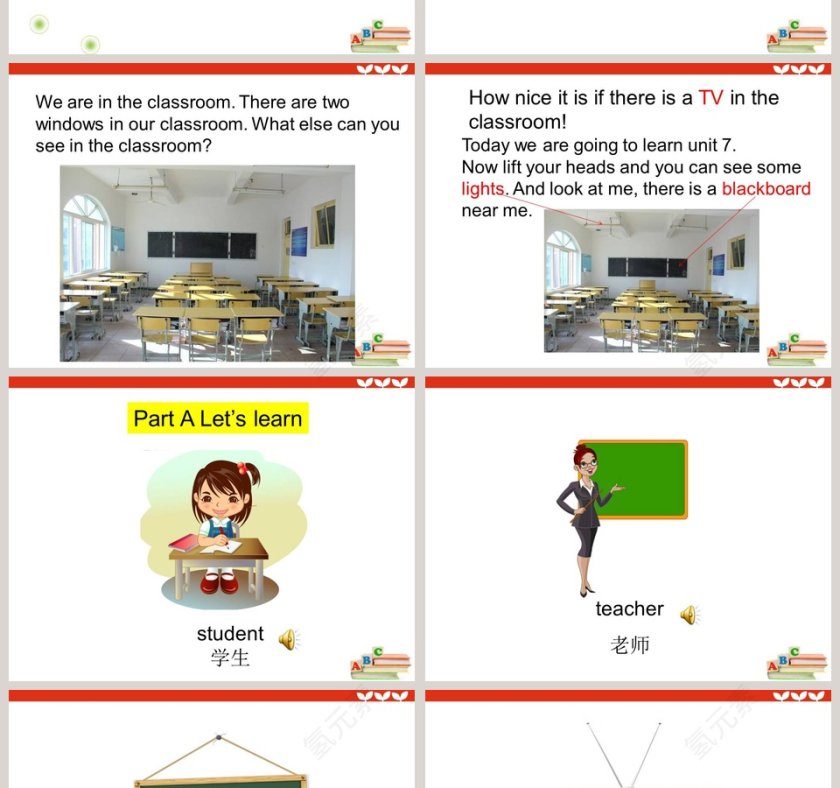 陕旅版小学英语三年级下PPT模板大全第2张