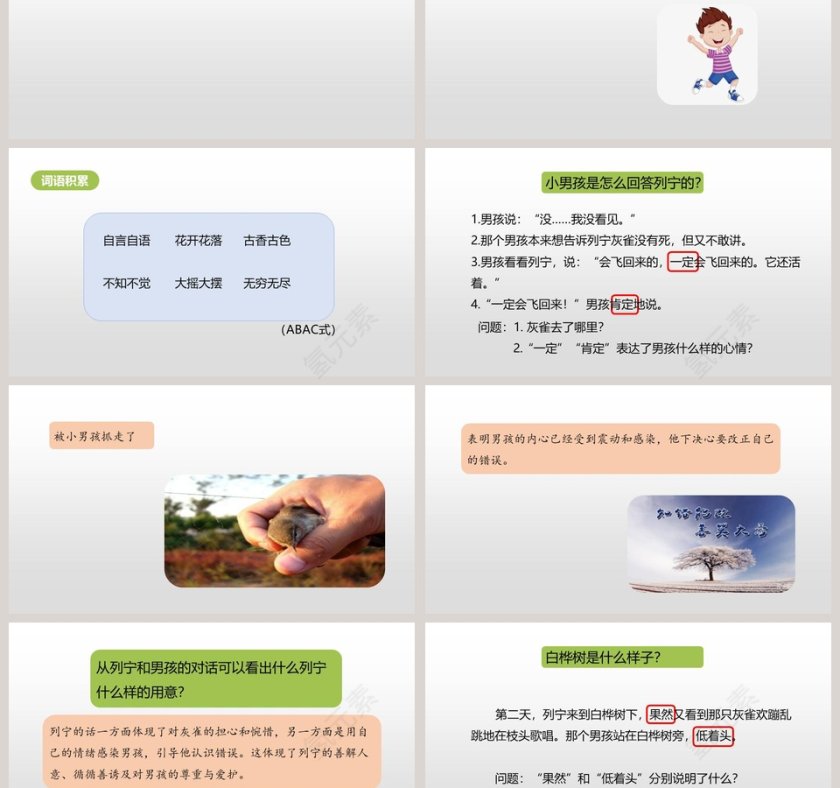 课文解析灰雀语文课件PPT第3张