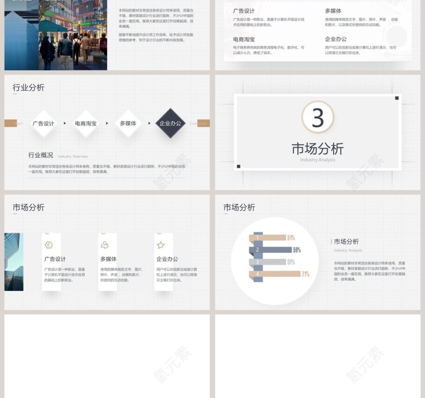 简洁商业计划书PPT模板第3张