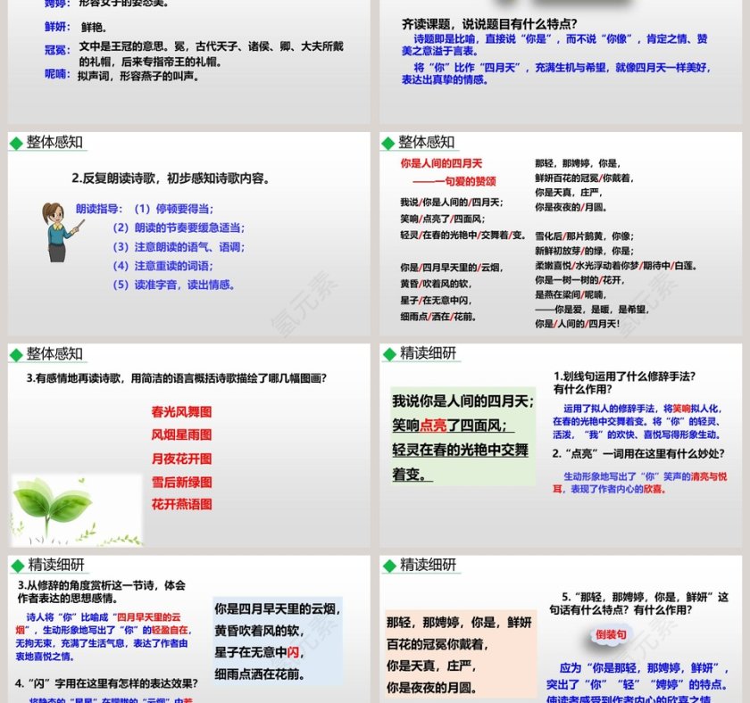 课文解析九年级语文上册你是人间的四月天语文课件PPT第3张