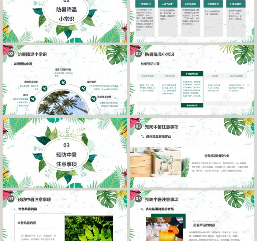 夏季防暑降温全攻略PPT模板第3张