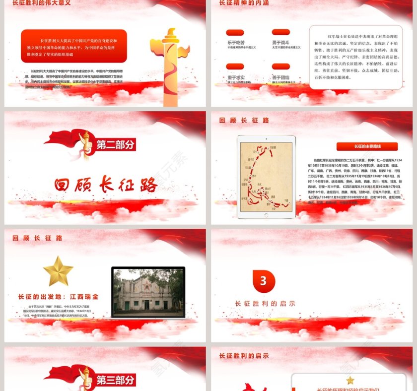弘扬长征精神主题活动PPT模板第2张