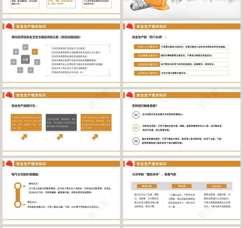 黄灰色淡雅简约商务风安全生产培训课件PPT模板安全生产PPT第4张