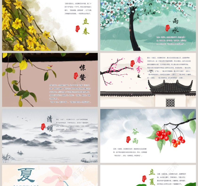 中华四季二十四节气PPT第2张