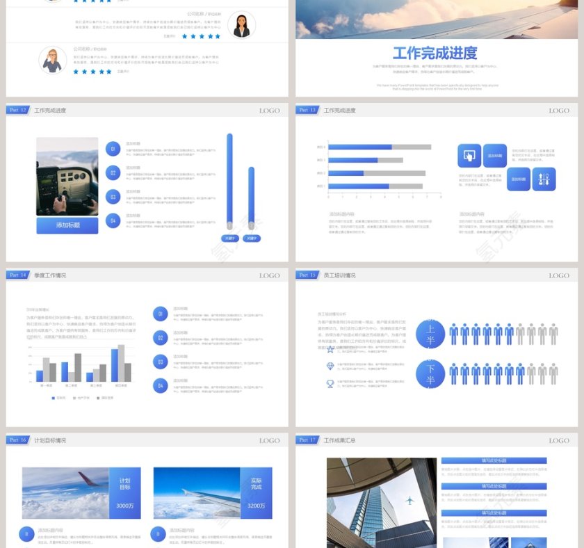  飞机航空PPT 第3张