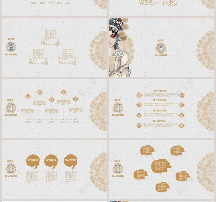 中国国粹京剧文化ppt总结模板第4张