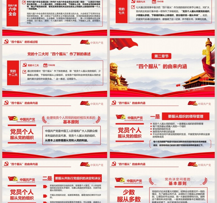 学习解读中国共产党四个服从微党课课件第二批不忘初心PPT第3张