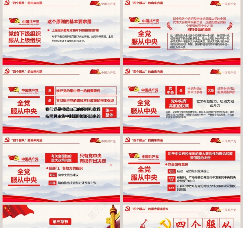 学习解读中国共产党四个服从微党课课件第二批不忘初心PPT第5张