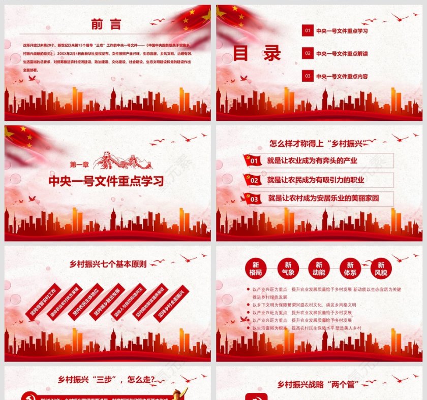 2019中央一号文件学习全面部署实施乡村振兴战略课件ppt第2张