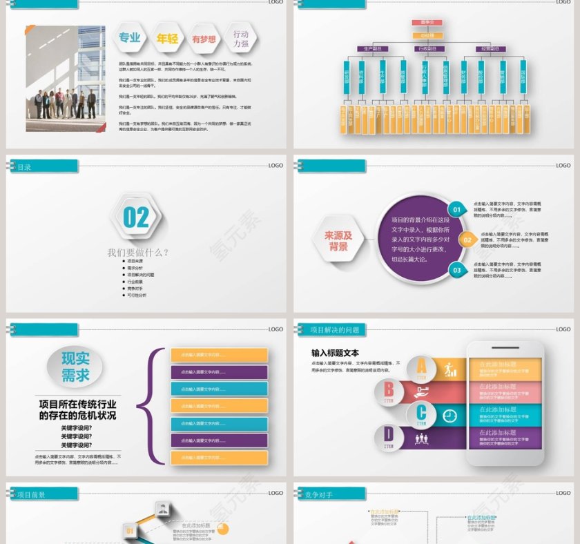 企业创业商业融资计划书PPT模板第2张