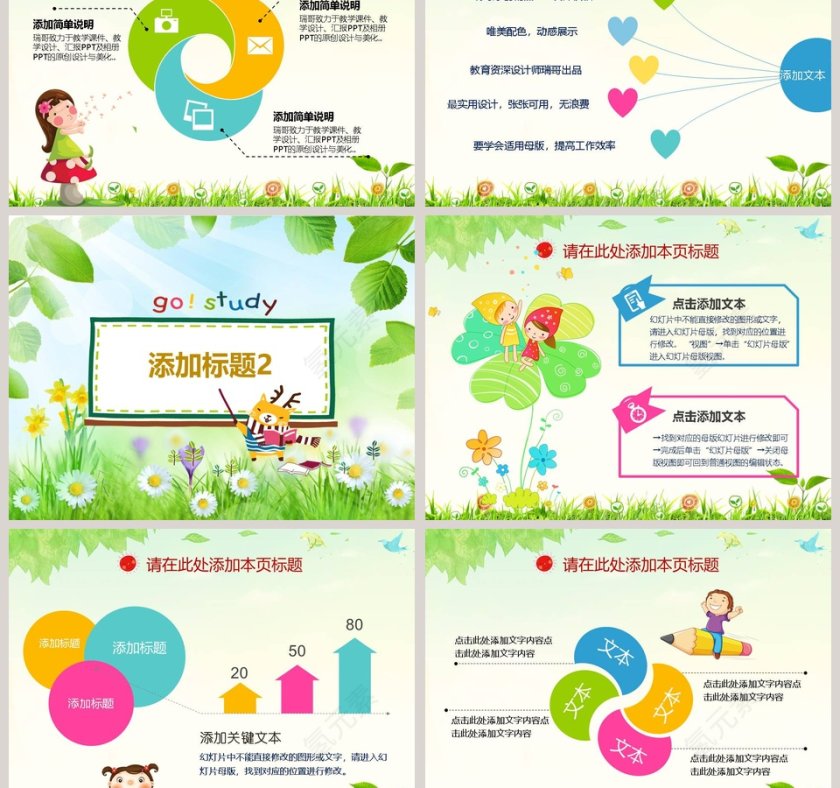 儿童英语PPT模板英语说课PPT第3张