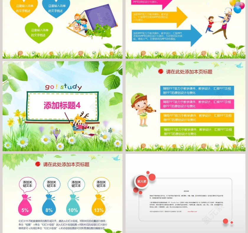 儿童英语PPT模板英语说课PPT第5张