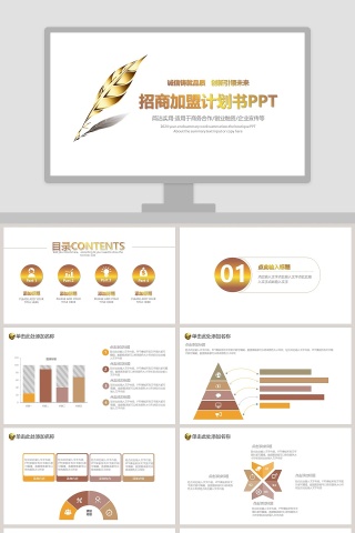 高端大气招商加盟计划书PPT