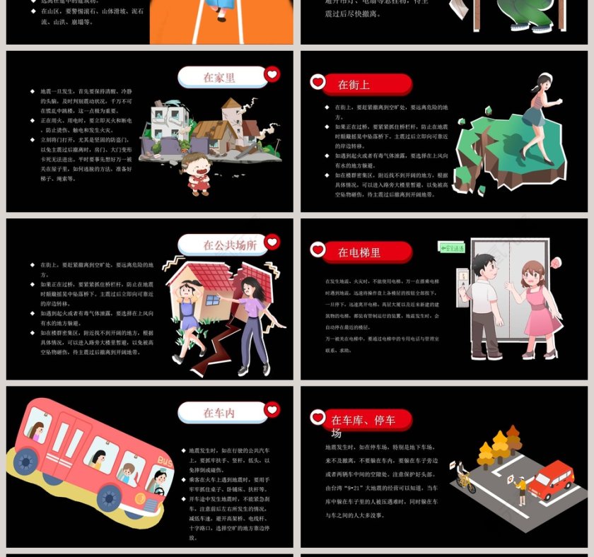 抗震救灾主题安全防范模板PPT第4张