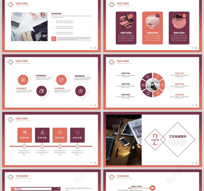 2018跨年年终总结计划PPT第2张