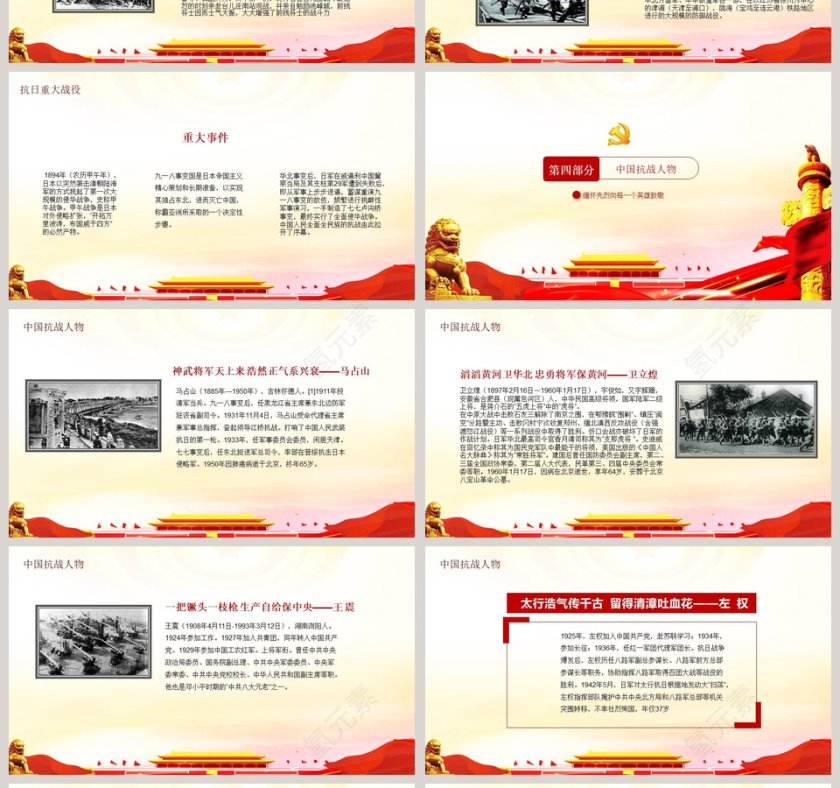 抗日战争胜利纪念日教育宣传模板第4张