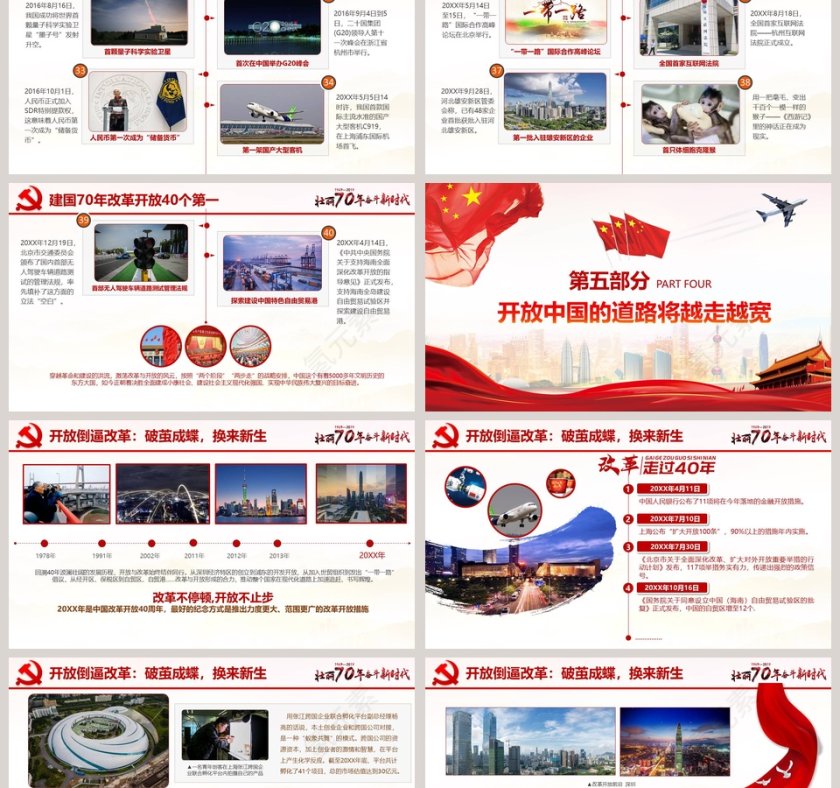 中华人民共和国建国70周年历史回顾和经验启示解读隆重庆祝新中国成立70周年PPT模板第15张