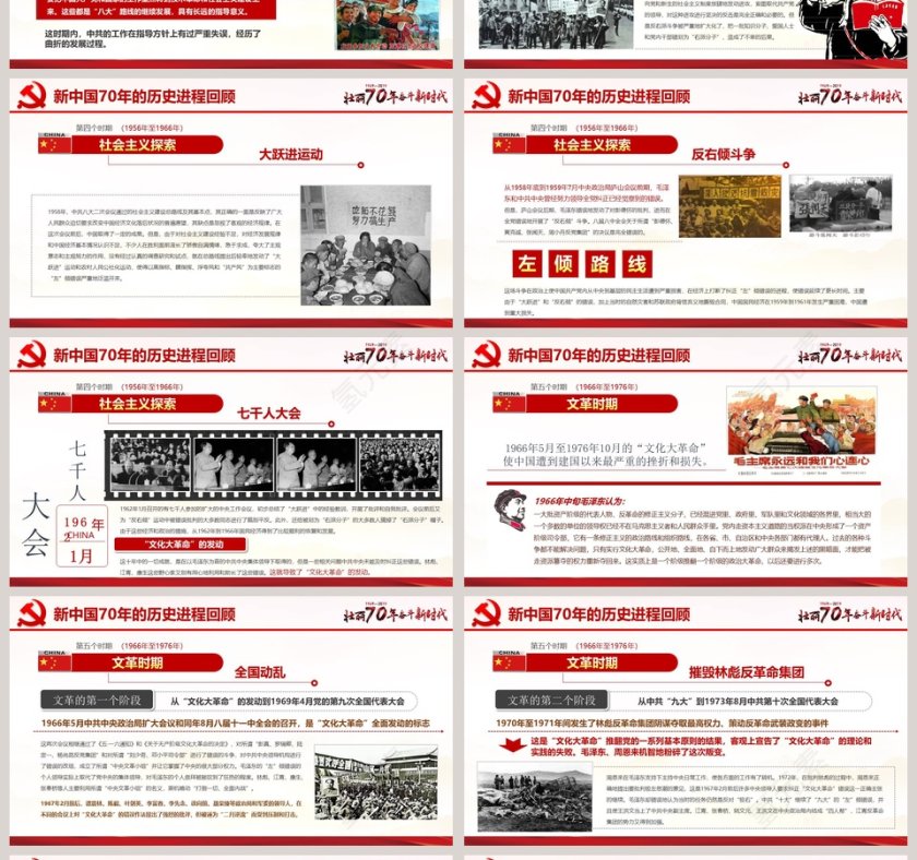中华人民共和国建国70周年历史回顾和经验启示解读隆重庆祝新中国成立70周年PPT模板第4张