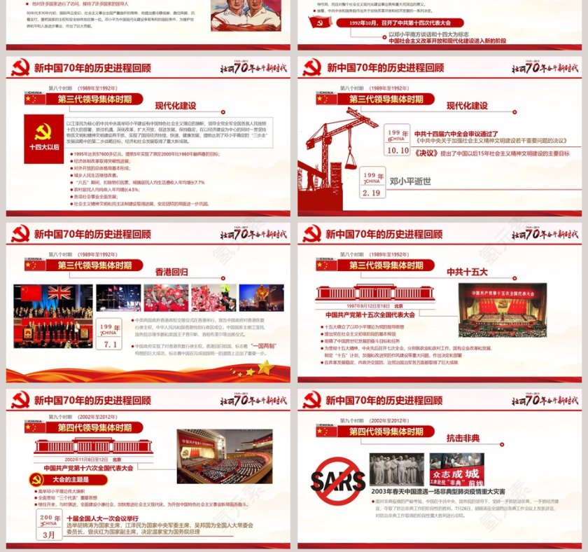 中华人民共和国建国70周年历史回顾和经验启示解读隆重庆祝新中国成立70周年PPT模板第7张