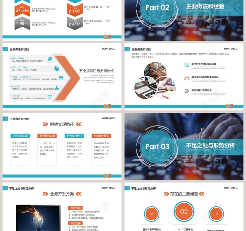 简约清新20xx销售年终总结ppt第3张