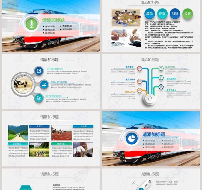 高铁动车工作汇报PPT第2张