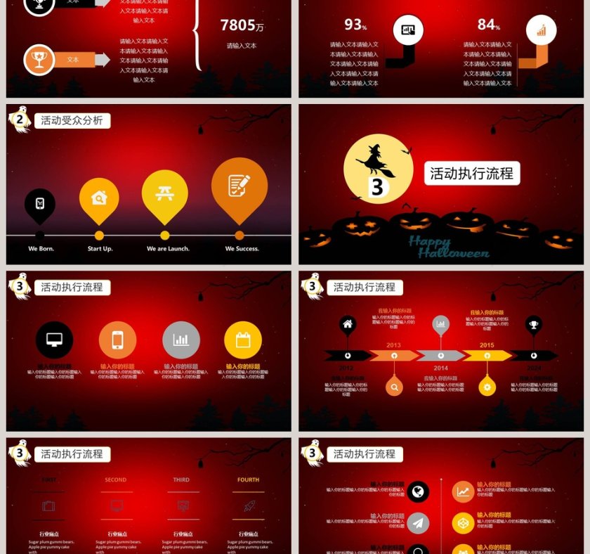 万圣节之夜节日由来PPT模版第3张