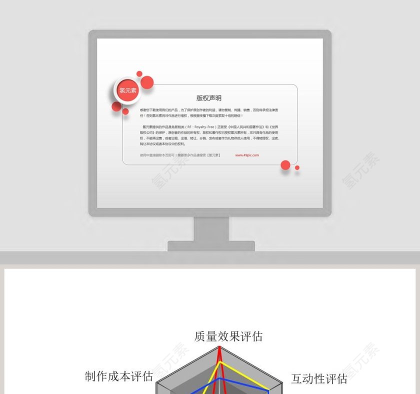 多指标雷达图PPT素材第1张