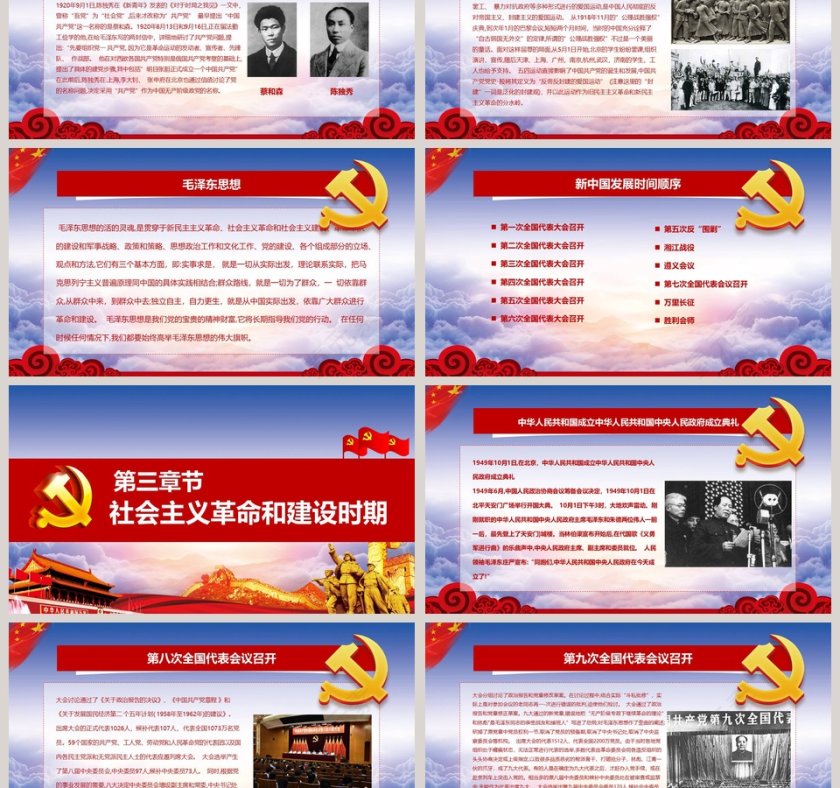 红色光辉的历程建党节PPT第3张