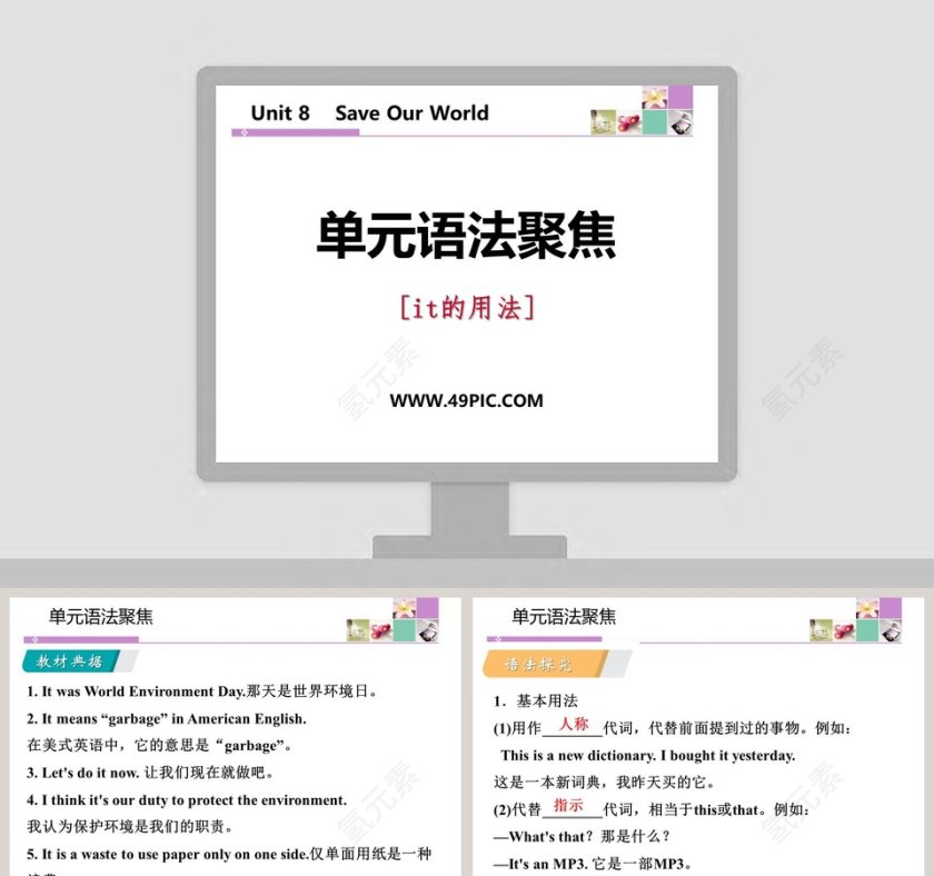 产品发布PPT模板汇总：Unit 8 单元语法聚焦第1张