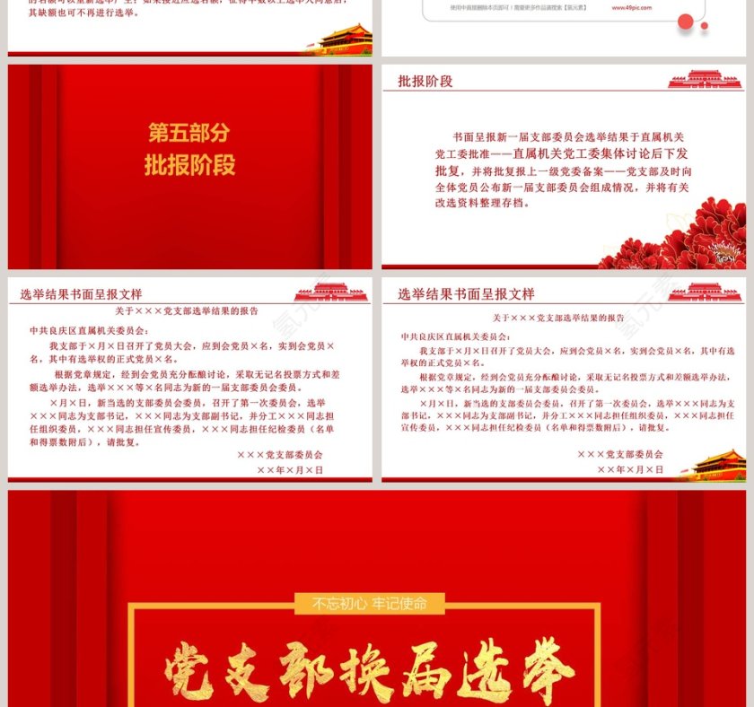 党支部换届选举专题党课PPT模板第4张